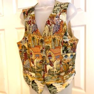 Karen Scott Tapestry Vest ~ Large